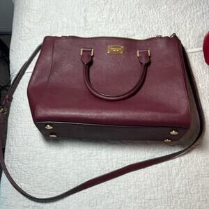 Burgundy Michael Kors Hand Bag